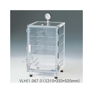 "AS-one" Large Vacuum Desiccator Cabinets, Clear PMMA, 대형 투명강화 아크릴 사각 진공 데시케이터, VLH Type, AS-1.067-01
